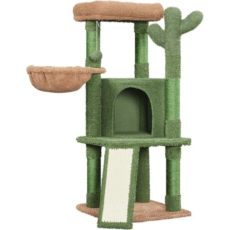 Yaheetech Kratzbaum 106,5 cm (H), Stabiler Katzenbaum Kletterbaum Katzenmöbel für kleine/mittlere Katzen