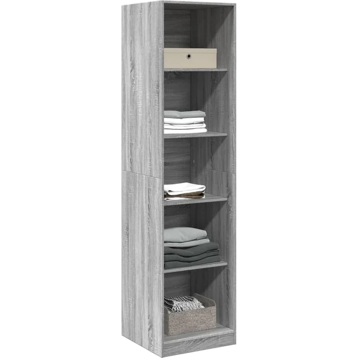 vidaXL Kleiderschrank Grau Sonoma 50x50x200 cm Holzwerkstoff 3307716 – Bild 3