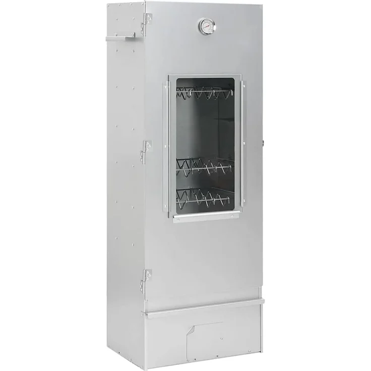 vidaXL Räucherofen mit Kaltrauchgenerator, Verzinkter Stahl, 44,5 x 29 x 110 cm, 19.56 kg, mit Glasfenster – Bild 3