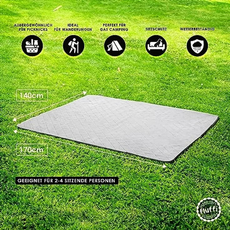 KANGURU Picknick-Kuscheldecke 140 x 170 cm – Bild 2