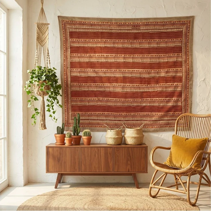 Guru-Shop Tagesdecke Blockdruck Tagesdecke, Bett & Sofaüberwurf,.. – Bild 2
