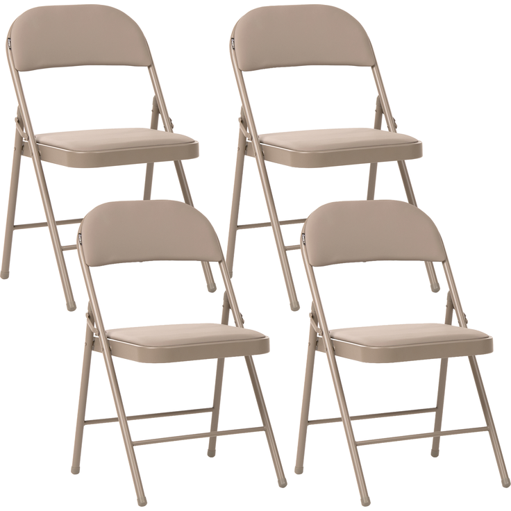 Klappstuhl 4er Set SHASTA Metall Beige