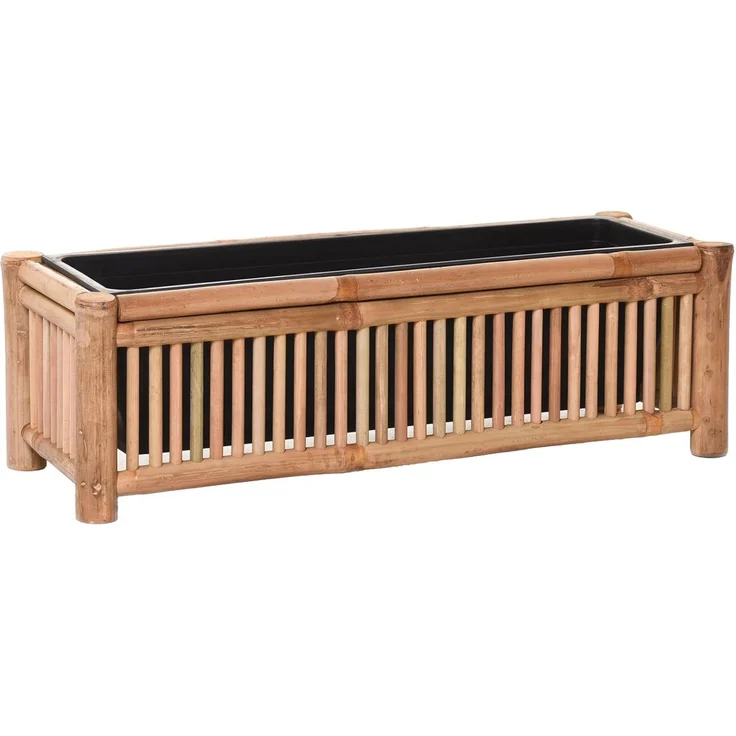 VIVANNO Balkonkasten Bambus KAJIX Kasten - Natur Matt (1 St), 66x24x20 cm – Bild 1