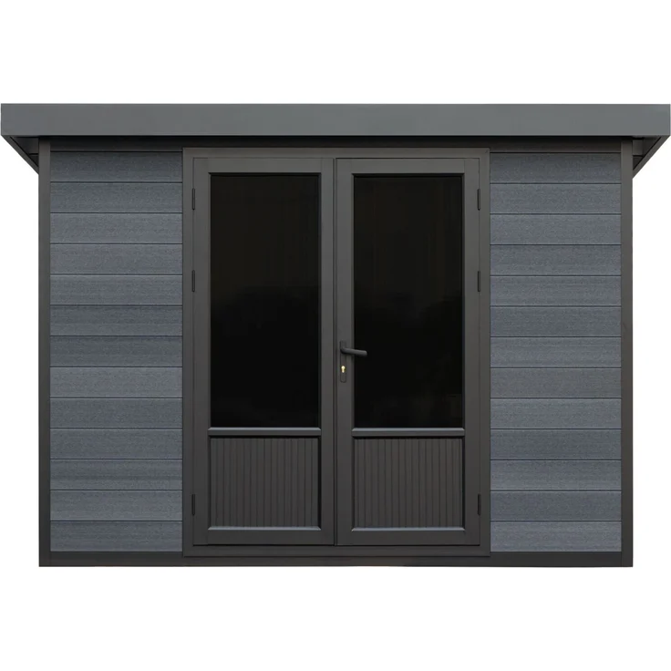 Fjordholz 'Style DeLuxe' Gartenhaus, WPC / Aluminium Anthrazit, 290 x 290 x 222 cm – Bild 4