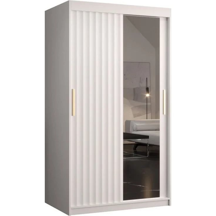 ABIKS MÖBEL Schwebetürenschrank RIFLO WAVE 2 Schlafzimmerschrank - mit Schiebetüren, Kleiderstange – Bild 5