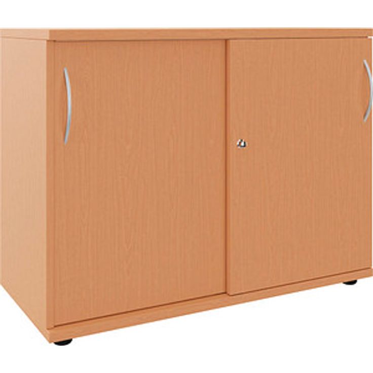 fm Schiebetürenschrank, 4260761570525 Buche, 1 Fachboden, Platz für 2 Ordnerreihen, 100 x 44,2 x 76,3 cm