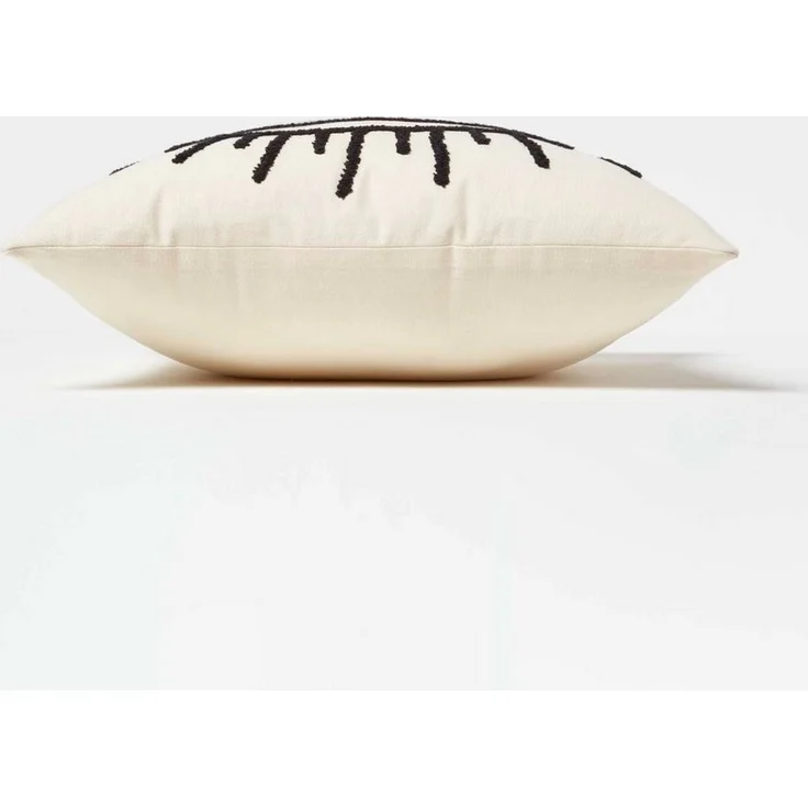 Homescapes Dekokissen Tufted Kissen weiß mit Auge 45 x 45 cm – Dekokissen „Eye See You“ – Bild 3