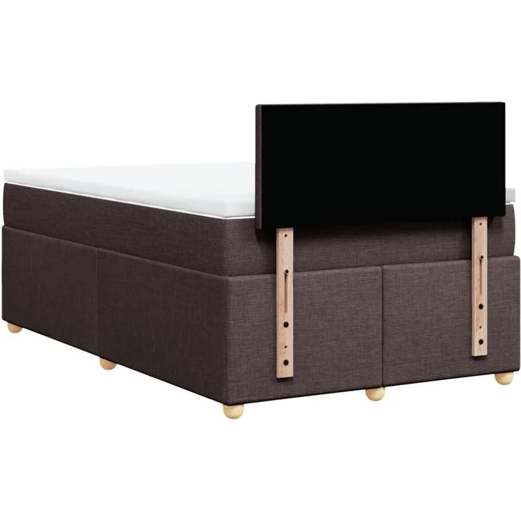 vidaXL Boxspringbett mit Matratze Dunkelbraun 120x200 cm Stoff 3288943 – Bild 8