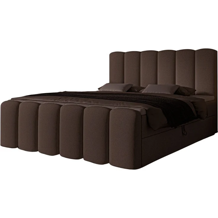 Compleo Boxbett Wolkenbett, Bequem H3 CAOBA, Doppelbett gepolstertes Kopfteil mit Bettkasten – Bild 1