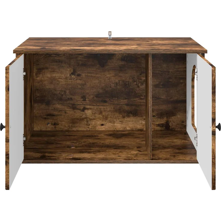 vidaXL Katzenhaus Geräucherte Eiche 85 x 55 x 50 cm Holzwerkstoff 8000730 – Bild 6