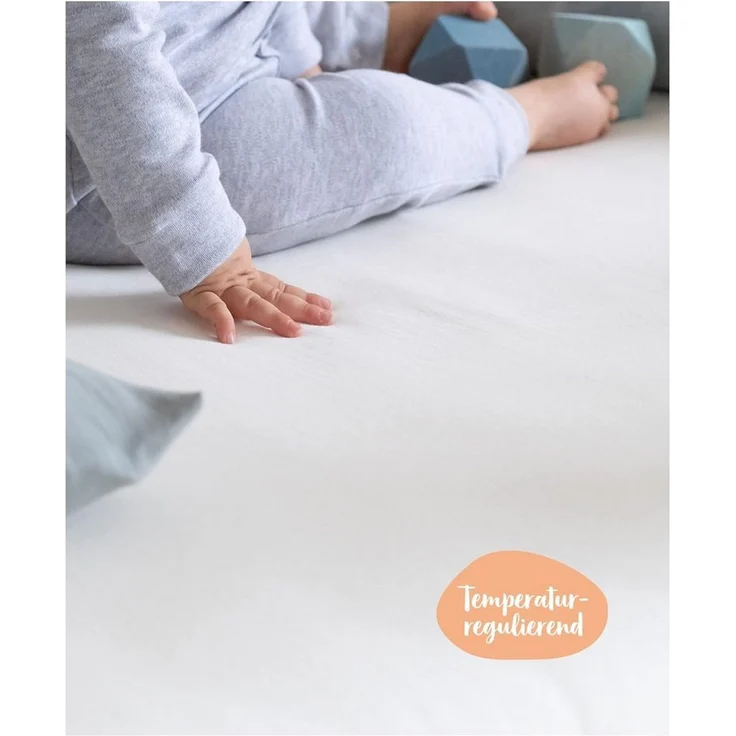 Ehrenkind Spannbettlaken für Babybett & Kinderbett, 100% Bio-Baumwolle, atmungsaktiv, Spannbettlaken 80x160 cm, Bettlaken 80x160 – Bild 3