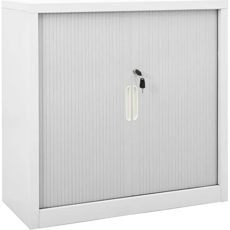 vidaXL Schiebetürenschrank Grau 90x40x90 cm Stahl 336430