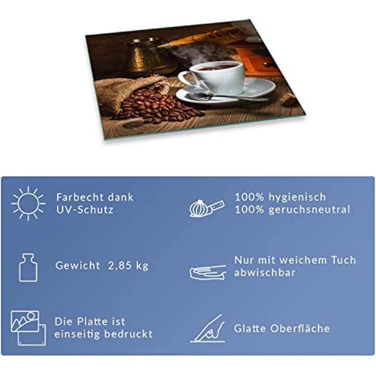 Decorwelt Herd-Abdeckplatte Herdabdeckplatte Abdeckung Ceranfeld Abdeckplatte Kaffee Schneidebrett, (1 Teilig, 1 tlg), für alle Herdarten excl. Gasherde – Bild 8