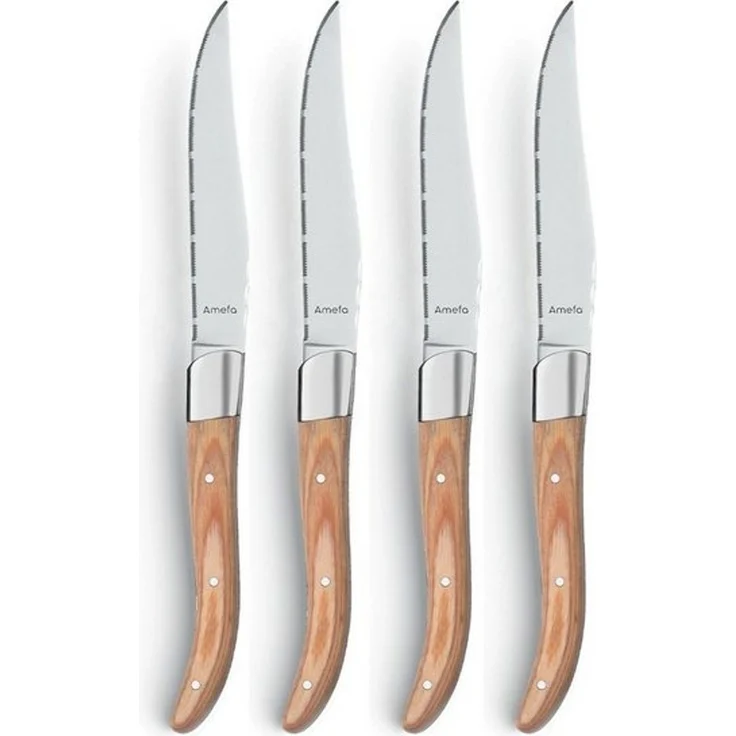 Amefa ROYAL STEAK Steakmesser Set 4-teilig holz hochglanzpoliert – Bild 4