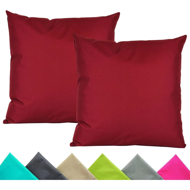 JACK Kissenbezüge 2er Set 40x40cm Outdoor Wasserfest, (2 Stück), 2x Kissenhülle, strapazierfähig, wasserabweisend, Innen & Außen – Bild 1