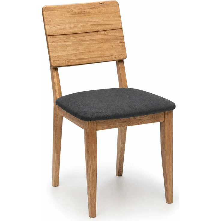 Esszimmerstuhl 2er-Set Dani Massivholz Wildeiche/Grau – Bild 1