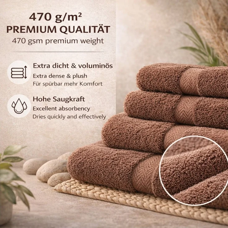 Betz Handtücher 10-teiliges Handtuch Set Premium, 100% Baumwolle (10-St), 4 Handtücher 50x100 cm, 2 Duschtücher 70x140 cm, 2 Gästetücher 30x50 – Bild 4