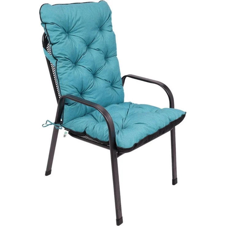TexDeko Sitzauflage Ecolen Hochlehner 50 x 70 x 50cm - gesteppte Gartenstuhl-Auflage, (1× Gartenstuhl-Auflage (120 × 50cm), UV-Beständig, Wasserabweisend mit Anti-Rutsch Boden – Bild 1