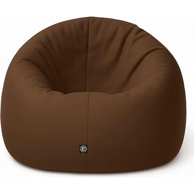 PATCH HOME 2-in-1 Sitzsack Sessel - Gaming Bean Bag mit Reißverschluss - Bereits befüllt, Ergonomisch & Robust für Kinder & Erwachsene - Indoor & Outdoor, Wetterfest (Braun, 155cm) – Bild 7