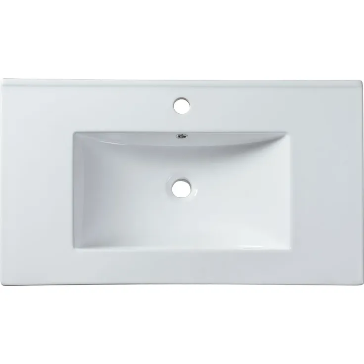 Vente-unique - ONDIL Waschbeckenmöbel Holz, Platte Beige - B 45 cm x H 60 cm x L 80 cm – Bild 6