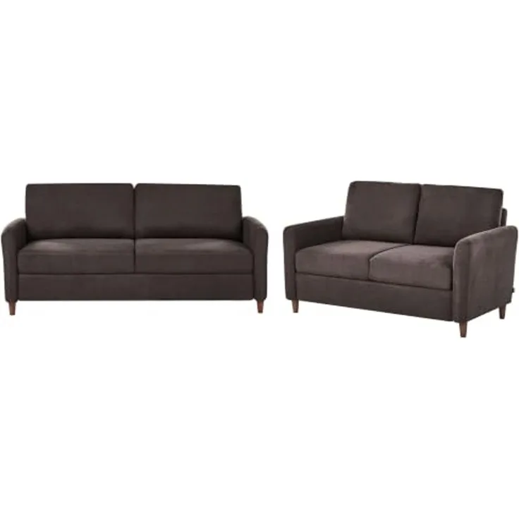 Sofa Set 5-Sitzer MARE Stoff Dunkelbraun