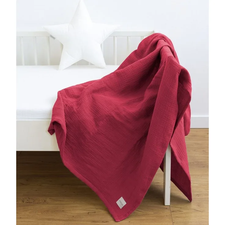 Babydecke Babydecke Musselin Baumwolle Tagesdecke Decke 95x95 120x120 150x200 cm, Loolay, LOOLAY Musselin Tagesdecke, atmungsaktiv, weich & leicht!