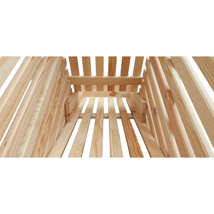promadino Holzkiste Kartoffelkiste, BxTxH: 44x96x81 cm, für 50 kg Kartoffeln – Bild 3