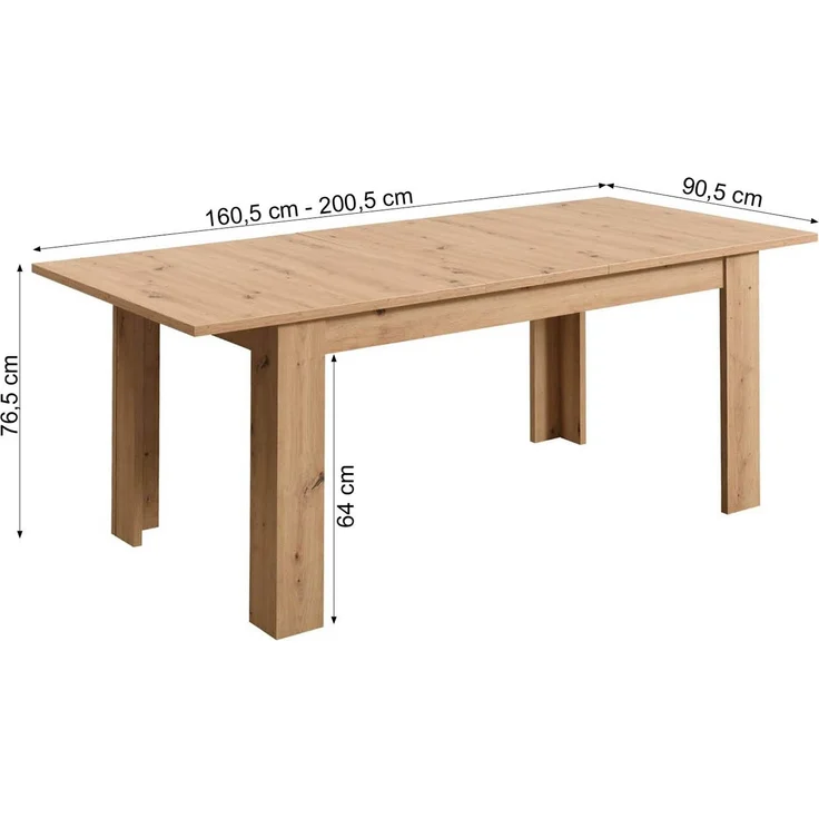 Set Esstisch mit 4 Stühlen, Bouclé Polsterstühle Beige, Küchentisch Modern Holz Eiche, Esszimmertisch Massiv, 160x90 cm – Bild 4