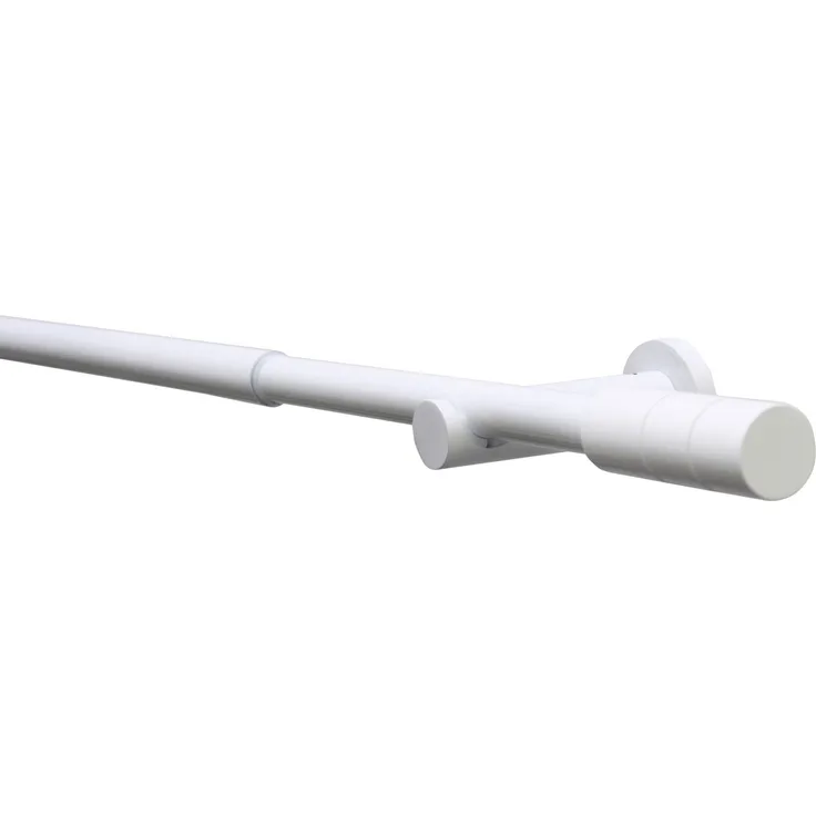 Gardinia Gardinenstangen-Set Kreta 1-Lauf Ø 16-19 mm weiß 120 cm - 210 cm