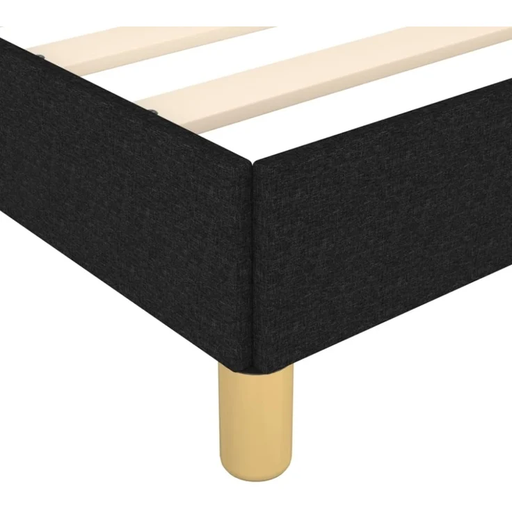 vidaXL Bettgestell ohne Matratze Schwarz 120x190 cm Stoff 379536 – Bild 7