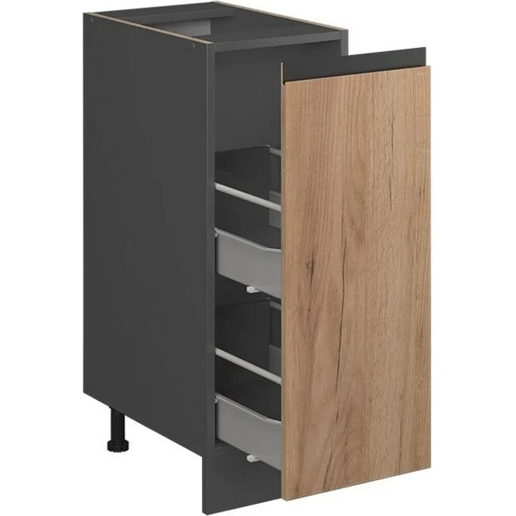 Apothekerschrank R-Line Goldkraft Eiche 30 cm J-Shape, ohne Arbeitsplatte Vicco – Bild 3