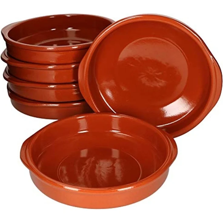 MamboCat Tapas-Schale 6er Set Cazuela Bernd XL Ø 24cm Tonschalen mit Griffen, Ton – Bild 1