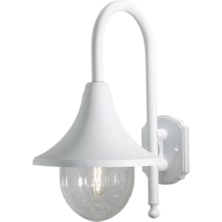 Außenwandleuchte BARI im Landhausstil aus Aluminium Weiß, Höhe 44cm – Bild 2