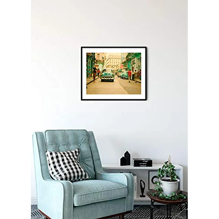 Komar Cuba Rush Wandbild, Oldtimer Kunstdruck mit Cadillac, bunt, 40 x 30 cm, ohne Rahmen, fotorealistischer Druck, Made in Germany – Bild 4