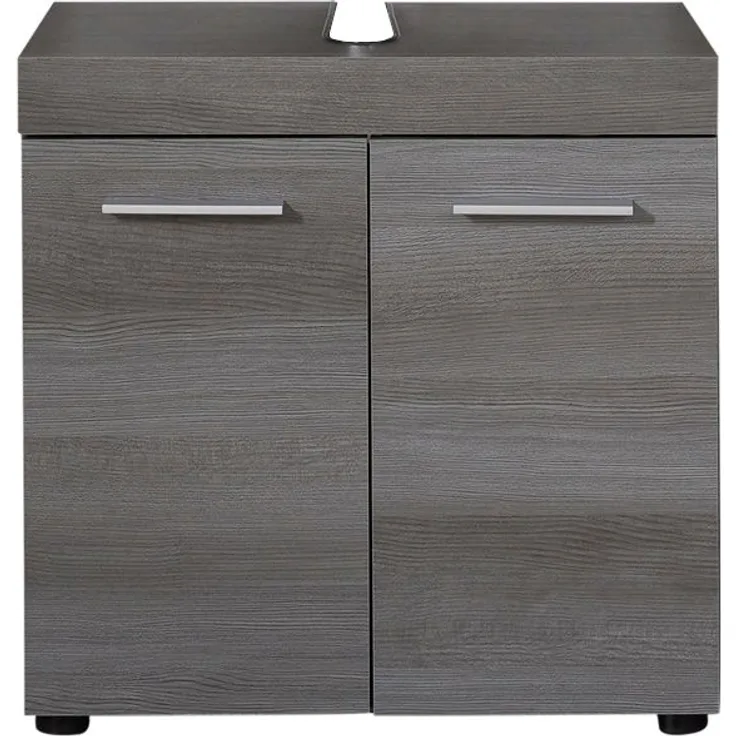 Waschbeckenunterschrank Runner grau Sardegna rauchsilber 2-türig 58 x 57 cm