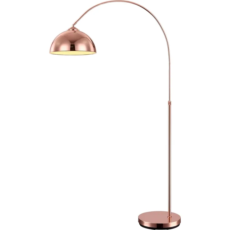 Stehlampe Wohnzimmer E27 Stehleuchte bogenförmig Leseleuchte kupfer 58227C