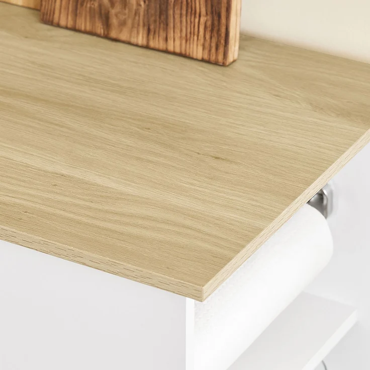 SoBuy FKW133-WN Kücheninsel, Spanplatte, Melamin, Weiß, 99 x 85 x 40 cm – Bild 8