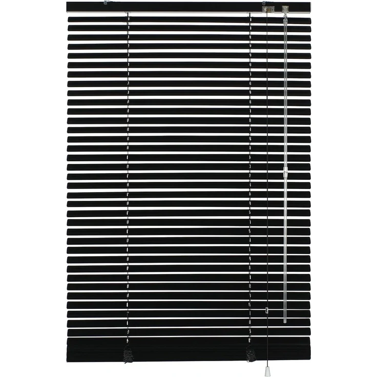 GARDINIA Aluminium-Jalousie 25 mm Schwarz - 120 x 175 cm