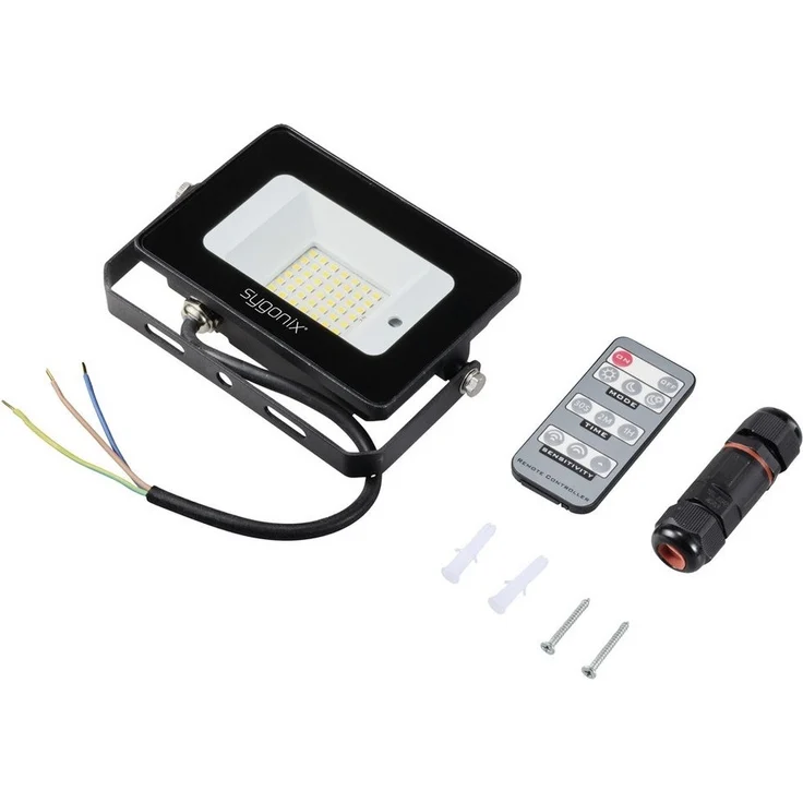 Sygonix LED Flutlichtstrahler Sygonix SY-5995280 LED-Außenstrahler mit Bewegungsmelder EEK: C (A - – Bild 3