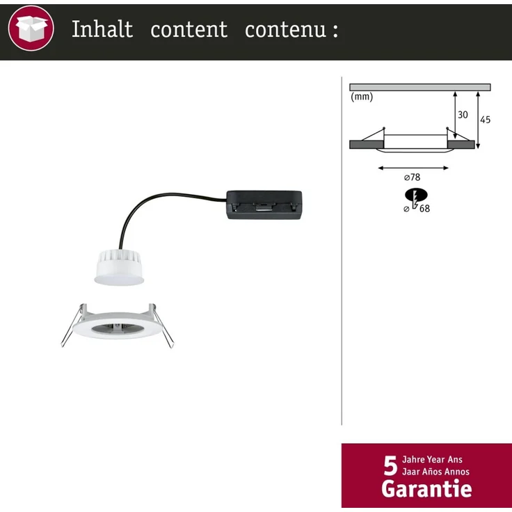 Paulmann 92447 LED Einbauleuchte Nova Coin Zigbee Tunable White Weiß matt IP44 – Bild 7