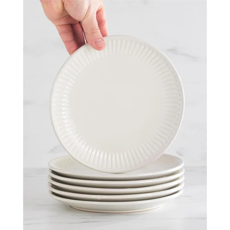 Steingut Geschirrset 6 Personen Hygge 24 tlg. TESTSIEGER, Traumhaftes Skandinavisches Steingut Geschirr Set, Schüssel- und Teller Set, Tafelservice 6 Personen, Geschirrsets Pure Living in Beige – Bild 7