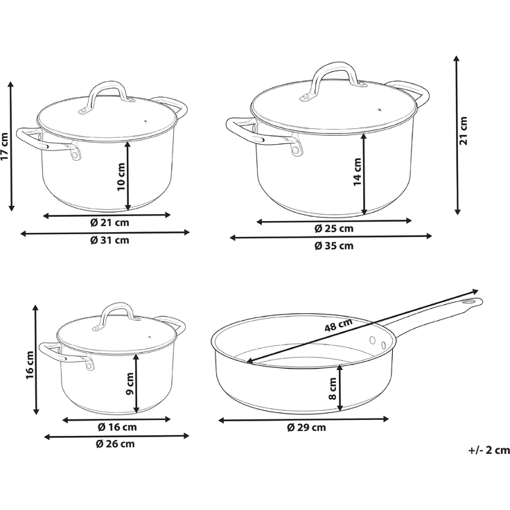 Kochgeschirr-Set 7-teilig PRIMECOOK Edelstahl Silber – Bild 2