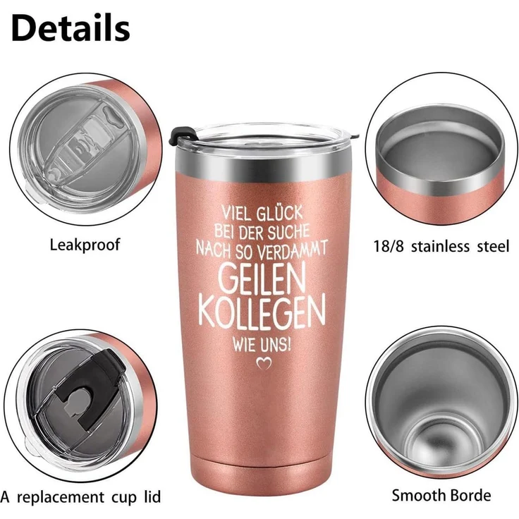 Livole Abschiedsgeschenk Kollegen Jobwechsel - Lustige Tasse 600ml Weinbecher – Bild 6