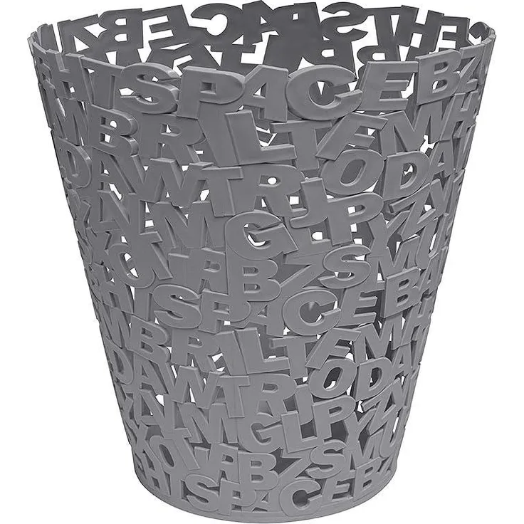 Balvi Letters Abfalleimer – Grau Grau