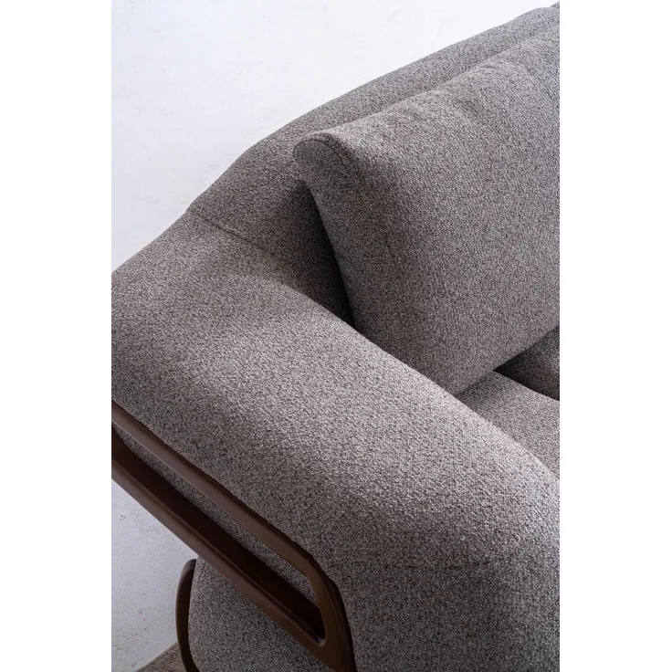 Sitzgruppe/Sofa Set - Wohnzimmergarnitur "Salix" 3+3+1-Grau – Bild 11
