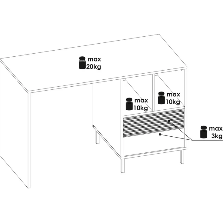 Lomadox Jugendzimmer-Set PARMA-129, (Sparset, 5-tlg, Kleiderschrank Schreibtisch Wandpaneel Kommode Bettgestell), in grau-grün mit Eiche Nb, 90x200 cm Liegefläche – Bild 5