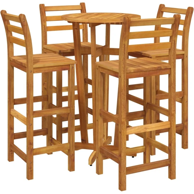 vidaXL 5-tlg. Gartenbar-Set Massivholz Akazie 3154383 – Bild 2