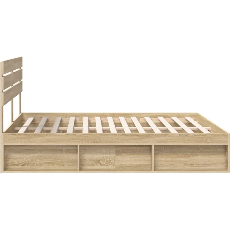 vidaXL Bettrahmen Sonoma 180 x 200 cm Massives Kiefernholz 3411385 – Bild 7