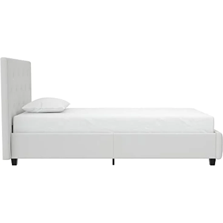 DHP Furniture Dakota Upholstered Platform Bed White Single – Bild 12