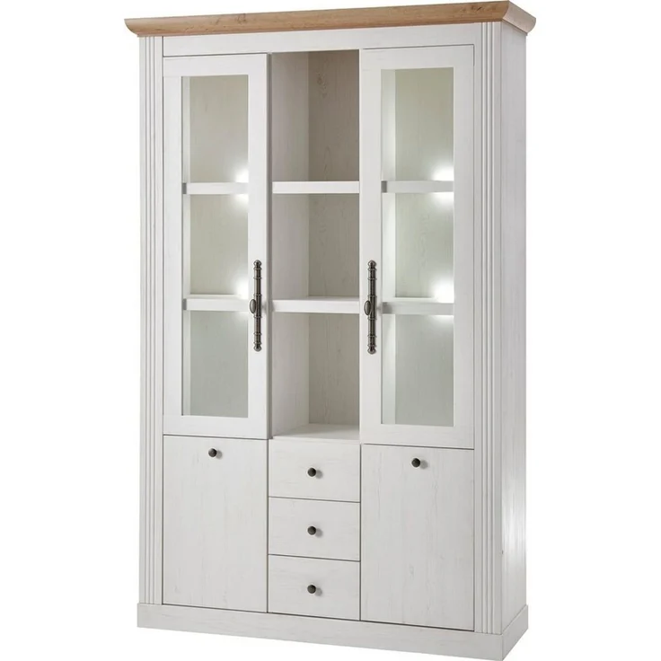 OTTO home Buffet Westminster, Buffetschrank im Landhausstil, Schrank, Hochschrank Metallgriffe, ausreichend Stauraum, in 2 Farben erhältlich – Bild 1